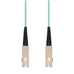 Picture of 0.5m SC to SC Aqua OM4 Simplex OFNP (Plenum-Rated) Fiber Patch Cable