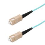 Picture of 100m SC to SC Aqua OM4 Simplex OFNP (Plenum-Rated) Fiber Patch Cable