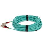 Picture of 12m SC to SC Aqua OM4 Duplex OFNR (Riser-Rated) TAA Fiber Patch Cable