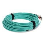 Picture of 12m SC to SC Aqua OM4 Duplex OFNR (Riser-Rated) TAA Fiber Patch Cable