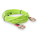 Picture of 25m SC to SC Lime Green OM5 Duplex OFNR (Riser-Rated) Fiber Patch Cable