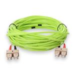 Picture of 25m SC to SC Lime Green OM5 Duplex OFNR (Riser-Rated) Fiber Patch Cable
