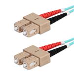 Picture of 40m SC to SC Aqua OM4 Duplex OFNR (Riser-Rated) Fiber Patch Cable