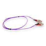 Picture of 5m SC to SC Purple OM4 Duplex OFNR (Riser-Rated) Fiber Patch Cable