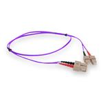 Picture of 5m SC to SC Purple OM4 Duplex OFNR (Riser-Rated) Fiber Patch Cable