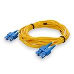 Picture of 1.5m SC to SC Yellow OS2 Duplex Microboot, Snagless OFNR (Riser-Rated) SMF Fiber Patch Cable