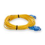 Picture of 1.5m SC to SC Yellow OS2 Duplex Microboot, Snagless OFNR (Riser-Rated) SMF Fiber Patch Cable