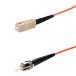Picture of 100m SC to ST Orange OM1 Simplex OFNP (Plenum-Rated) MMF Fiber Patch Cable