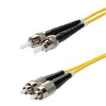 Picture of 30m ST to FC Yellow OS2 Duplex OFNR (Riser-Rated) SMF Fiber Patch Cable