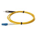 Picture of 0.5m ST to LC Yellow OS2 Simplex OFNP (Plenum-Rated) SMF Fiber Patch Cable