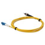 Picture of 0.5m ST to LC Yellow OS2 Simplex OFNP (Plenum-Rated) SMF Fiber Patch Cable