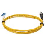 Picture of 0.5m ST to LC Yellow OS2 Simplex OFNP (Plenum-Rated) SMF Fiber Patch Cable