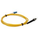 Picture of 0.5m ST to LC Yellow OS2 Simplex OFNP (Plenum-Rated) SMF Fiber Patch Cable
