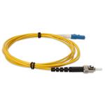Picture of 0.5m ST to LC Yellow OS2 Simplex OFNP (Plenum-Rated) SMF Fiber Patch Cable