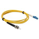 Picture of 0.5m ST to LC Yellow OS2 Simplex OFNP (Plenum-Rated) SMF Fiber Patch Cable