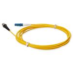 Picture of 0.5m ST to LC Yellow OS2 Simplex OFNR (Riser-Rated) SMF Fiber Patch Cable