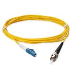 Picture of 0.5m ST to LC Yellow OS2 Simplex OFNR (Riser-Rated) SMF Fiber Patch Cable