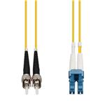 Picture of 100m ST to LC Yellow OS2 Duplex OFNP (Plenum-Rated) SMF Fiber Patch Cable