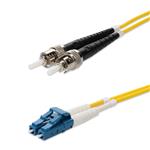Picture of 100m ST to LC Yellow OS2 Duplex OFNP (Plenum-Rated) SMF Fiber Patch Cable