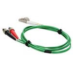 Picture of 10m ST to LC Green OM4 Duplex OFNR (Riser-Rated) Fiber Patch Cable