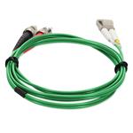 Picture of 10m ST to LC Green OM4 Duplex OFNR (Riser-Rated) Fiber Patch Cable