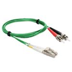 Picture of 10m ST to LC Green OM4 Duplex OFNR (Riser-Rated) Fiber Patch Cable