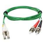 Picture of 10m ST to LC Green OM4 Duplex OFNR (Riser-Rated) Fiber Patch Cable