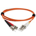 Picture of 10m ST to LC (Female) Orange OM1 Duplex OFNP (Plenum-Rated) MMF Fiber Patch Cable