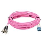 Picture of 10m ST to LC Pink OS2 Duplex OFNR (Riser-Rated) TAA SMF Fiber Patch Cable