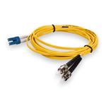 Picture of 10m ST to LC Yellow OS2 Duplex OFNP (Plenum-Rated) SMF Fiber Patch Cable