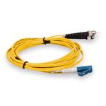 Picture of 10m ST to LC Yellow OS2 Duplex OFNP (Plenum-Rated) SMF Fiber Patch Cable