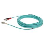 Picture of 12m ST to LC Aqua OM4 Duplex OFNR (Riser-Rated) TAA Fiber Patch Cable