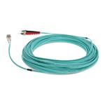 Picture of 12m ST to LC Aqua OM4 Duplex OFNR (Riser-Rated) TAA Fiber Patch Cable