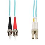 Picture of 1m ST to LC Aqua OM3 Duplex LSZH Fiber Patch Cable