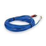Picture of 1m ST to LC Blue OM4 Duplex OFNR (Riser-Rated) Fiber Patch Cable