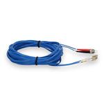 Picture of 1m ST to LC Blue OM4 Duplex OFNR (Riser-Rated) Fiber Patch Cable