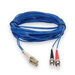 Picture of 1m ST to LC Blue OM4 Duplex OFNR (Riser-Rated) Fiber Patch Cable