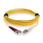 Picture of 1m ST to LC Yellow OM4 Duplex OFNR (Riser-Rated) TAA Fiber Patch Cable