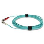 Picture of 1m ST to LC Aqua OM4 Duplex OFNR (Riser-Rated) Fiber Patch Cable