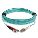 Picture of 1m ST to LC Aqua OM4 Duplex OFNR (Riser-Rated) Fiber Patch Cable