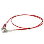 Picture of 1m ST to LC Red OM1 Duplex OFNR (Riser-Rated) TAA MMF Fiber Patch Cable