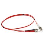 Picture of 1m ST to LC Red OM1 Duplex OFNR (Riser-Rated) MMF Fiber Patch Cable