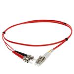 Picture of 1m ST to LC Red OM1 Duplex OFNR (Riser-Rated) MMF Fiber Patch Cable