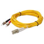 Picture of 1m ST to LC Yellow OM1 Duplex OFNR (Riser-Rated) TAA MMF Fiber Patch Cable