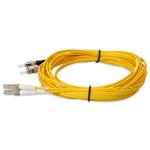 Picture of 1m ST to LC Yellow OM1 Duplex OFNR (Riser-Rated) TAA MMF Fiber Patch Cable