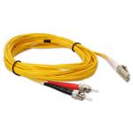 Picture of 1m ST to LC Yellow OM1 Duplex OFNR (Riser-Rated) TAA MMF Fiber Patch Cable