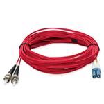 Picture of 1m ST to LC Red OS2 Duplex OFNR (Riser-Rated) SMF Fiber Patch Cable