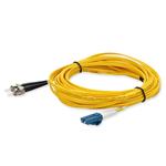 Picture of 1m ST to LC Yellow OS2 Duplex OFNR (Riser-Rated) SMF Fiber Patch Cable