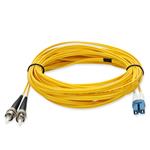 Picture of 1m ST to LC Yellow OS2 Duplex OFNR (Riser-Rated) SMF Fiber Patch Cable