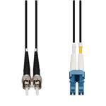 Picture of 20m ST to LC Black OS2 Duplex Armored OFNR (Riser-Rated) SMF Fiber Outdoor Patch Cable